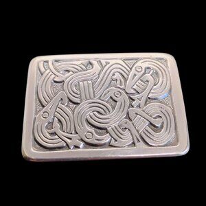 Vtg David Andersen Viking Saga Brooch 925 Sterling Silver Norway 27g